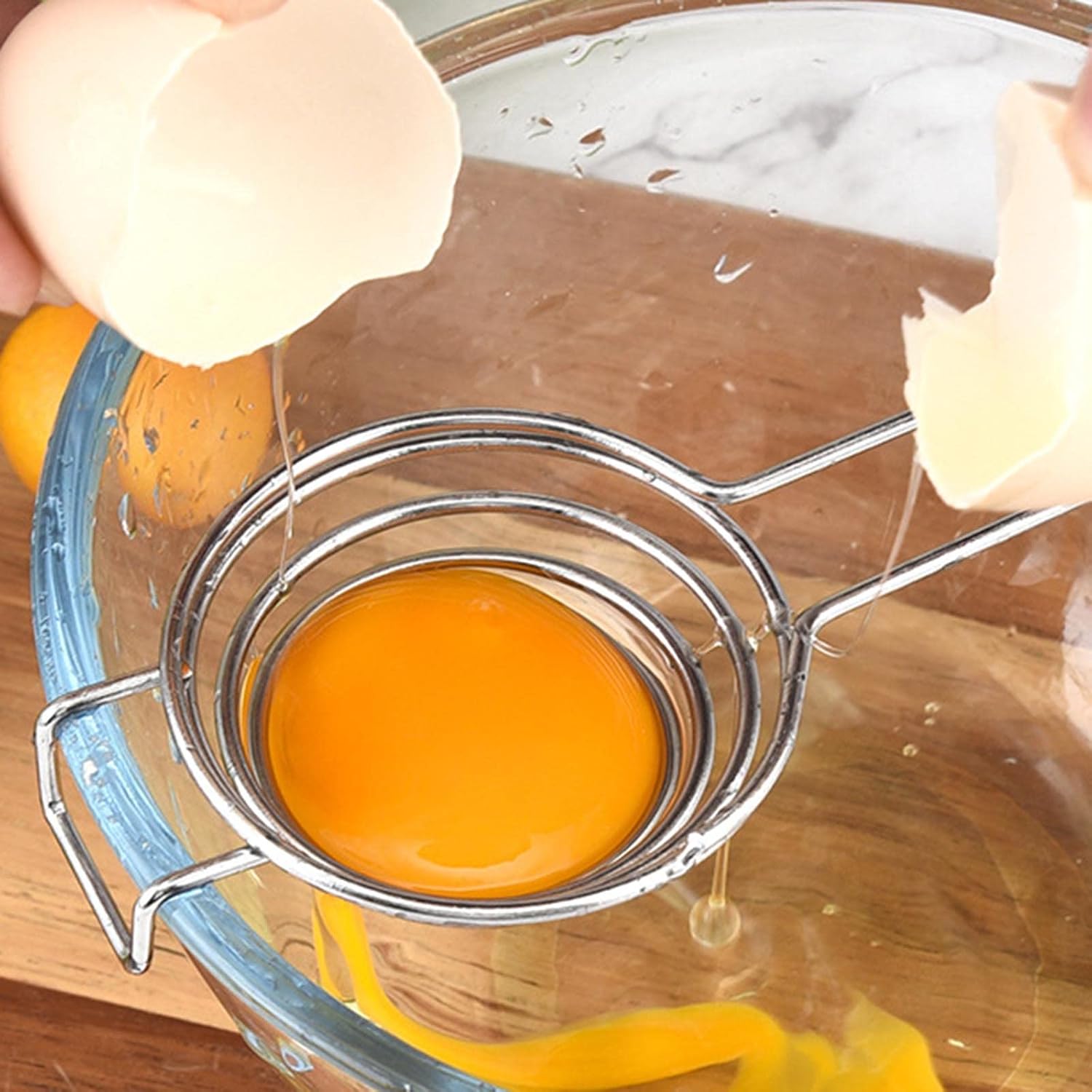 Egg Yolk Separator Divider Leak Egg Spoon White Separator Stainless Steel White Leak Spoon