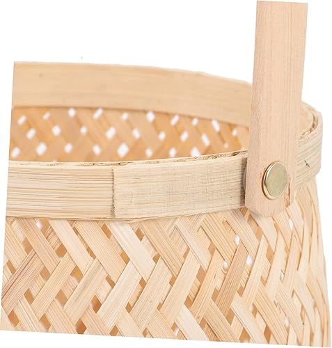 Miniatura 9 de Farol de mimbre para velas, linterna natural de ratán con asa, faroles de bambú para exteriores, portavelas decorativos para el hogar