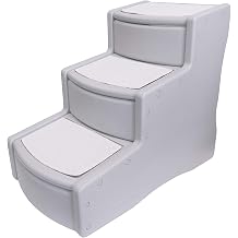 Pet Gear Easy Step III Pet Stairs 3 Steps for Cats/Dogs Removable Washable Carpet Steps for Pets up to 75kg No Tools Required