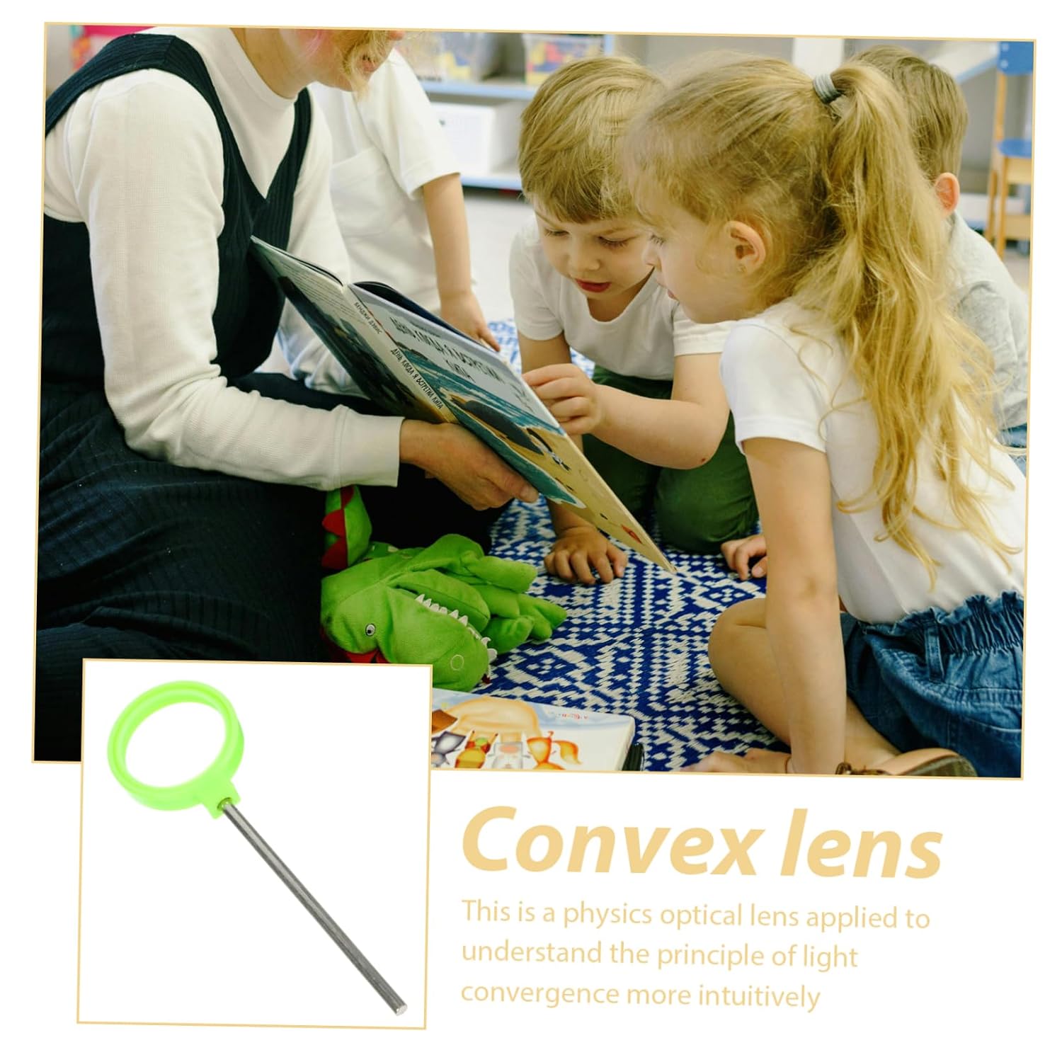 Handheld Convex Optical Lens for Physics Teaching Classroom Use 10cm