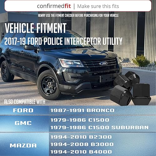 Miniatura 2 de Wheel Accessories Parts Juego de 20 tuercas negras de extremo abierto de 12 pulgada de largo, asiento de cono de bellota 1316 hexagonal, tuerca de