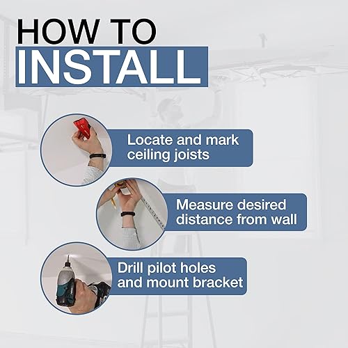 Miniatura 4 de StoreYourBoard Almacenamiento de techo para kayak, soporte organizador de garaje resistente ajustable