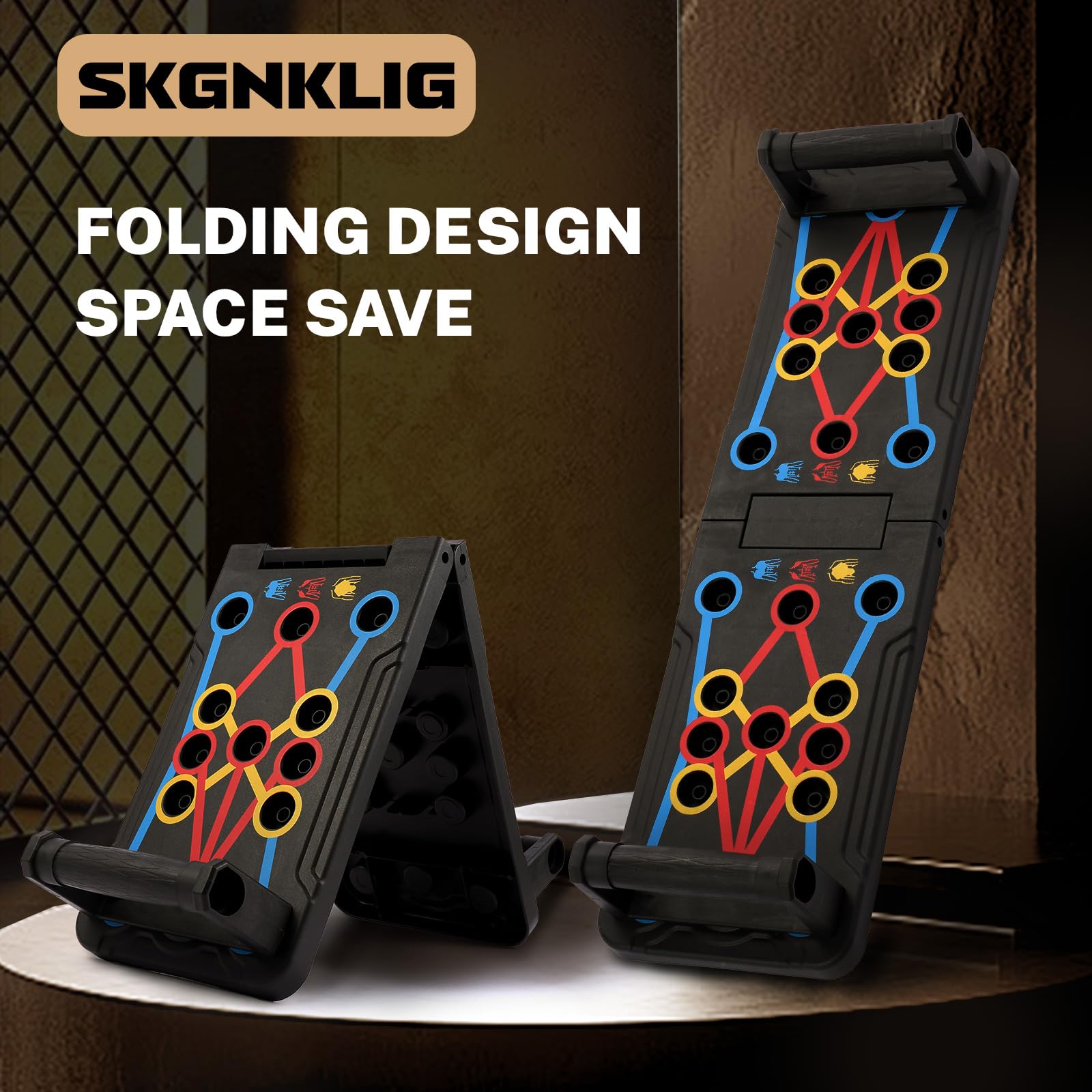 15-in-1 Foldable PushUp Stands Board Fitness,Workout Equipment for Home Gym, Men & Women Adjustable Pushup Board for Chest, Abs, Arms & Core Training,Portable Push-Up Board for Full Body Exercise