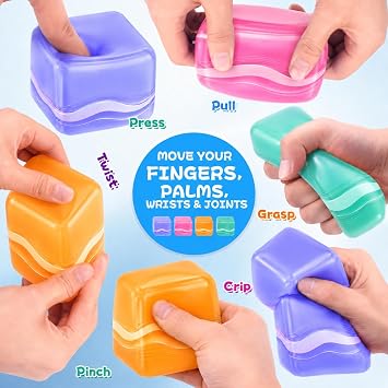 Squishy Fidget Toys Nice Ice Cube 5cm 4 Stück Fidget Cube Stressball für Kinder Erwachsene Antistressball Soft Slow-Rising Anti Stress Spielzeug