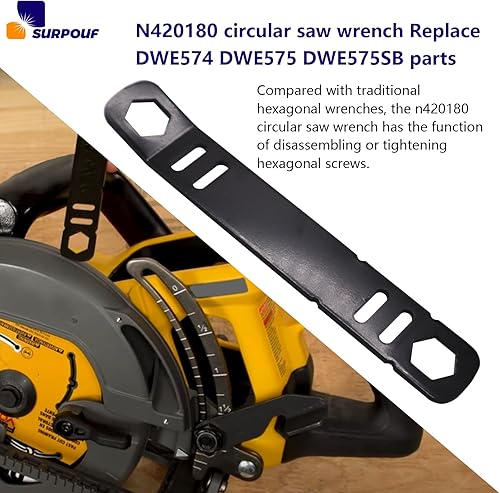 Miniatura 3 de SURPOUF N420180 N165861 Llave de sierra circular 60V 7-14 pulgadas se adapta a DeWalt reemplazo DWE574 DWE575 DWE575 DWE575SB pieza