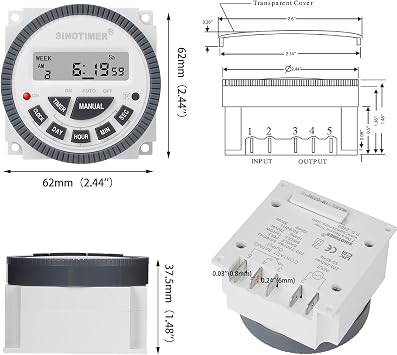 DC/AC 24V Digital Gate Timer Switch - Programmable, Accurate-to-the-Second Control | 24 Volt SINOTIMER Timer Relay