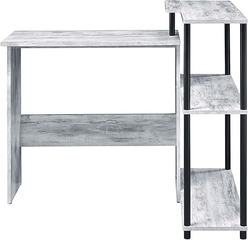 Miniatura 6 de Escritorio para computadora con 2 estantes de almacenamiento abiertos, mesa para laptop, estación de trabajo, escritorio de estudio para oficina en