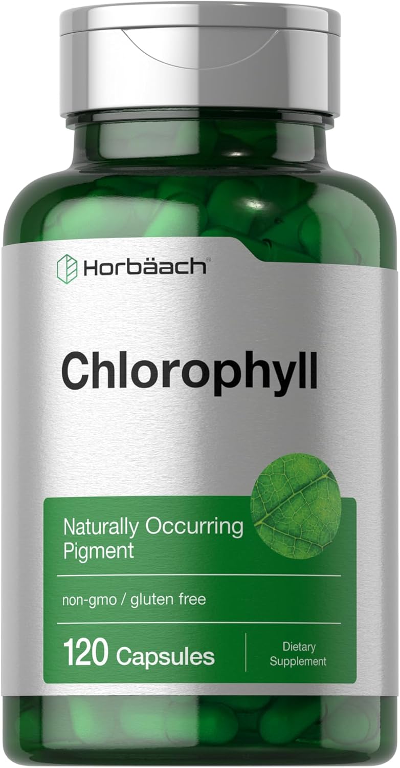 Horbäach Chlorophyll Capsules | 120 Count | Non-GMO and Gluten Free Supplement | Naturally-Occurring Pigment Horbäach Chlorophyll Capsules | 120 Count | Non-GMO and Gluten Free Supplement | Naturally-Occurring Pigment