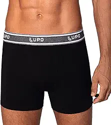 Cueca Boxer Lupo Algodão Cotton Respirável Masculina