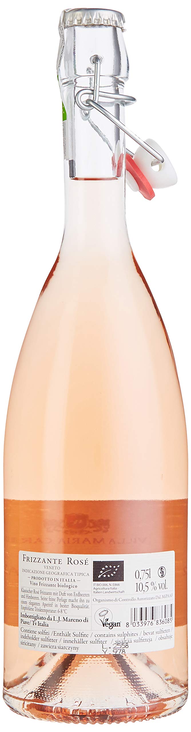 VILLA MARIA CARLA Bio Rosé Frizzante IGT BIO (1 x 0.75 l) (Packung mit 6)