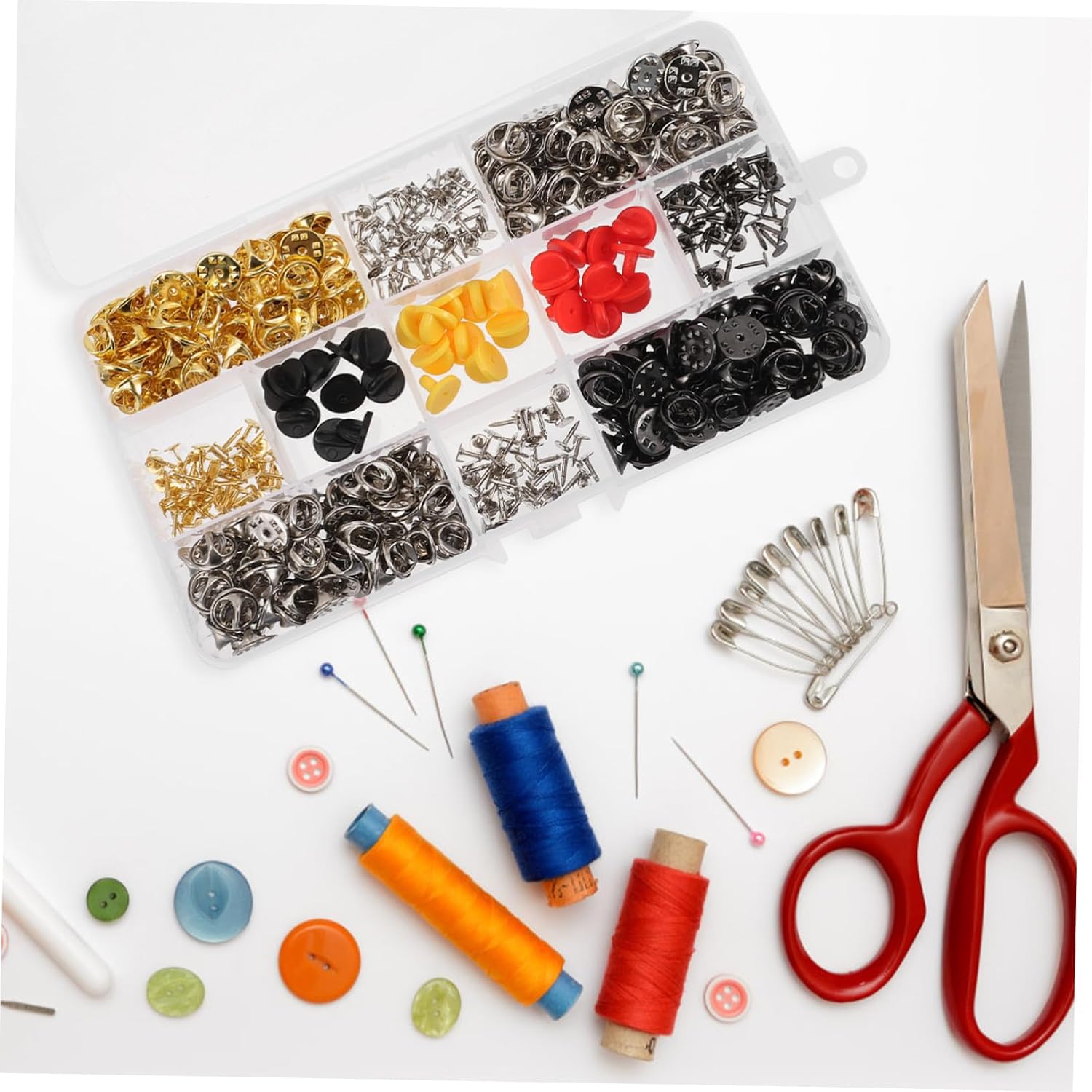 Gadpiparty 430pcs Metal Brooch and Clutch Tie Tacks for Jewelry Making Wear-Resistant Replacement Pin Backs for Crafts and Projects Easy to Use Butterfly Handle Design