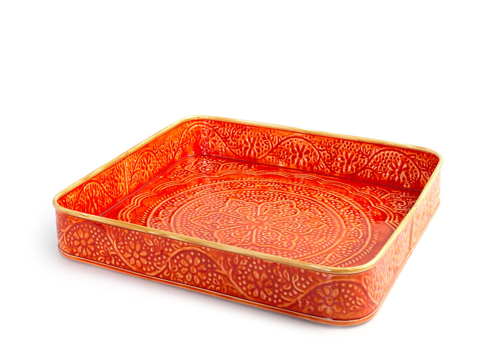 Vassoio quadrato H&H Indian Summer 36x36 cm pour simplifier le service du thé