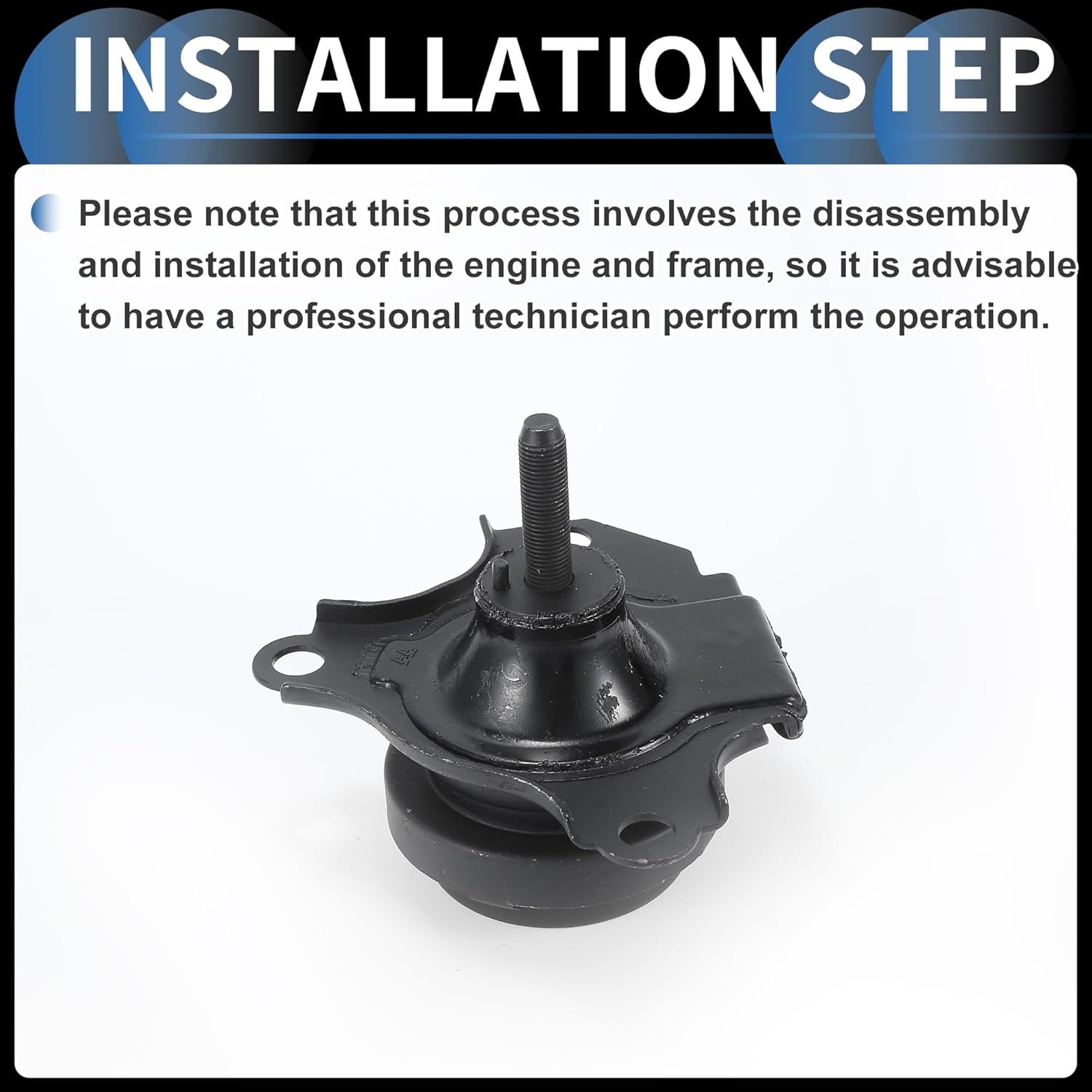 Engine Motor Mount, Transmission Mount No.50821S9A023 for Honda CR-V 2002-2006 Black, 1 Pc