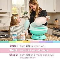 Vista 3 de Cotton Candy Express CC1000-S Máquina de Algodón de Azúcar, con 5 Frascos de 11 oz. de Cereza, Uva, Frambuesa Azul, Naranja, Azúcar de Algodón