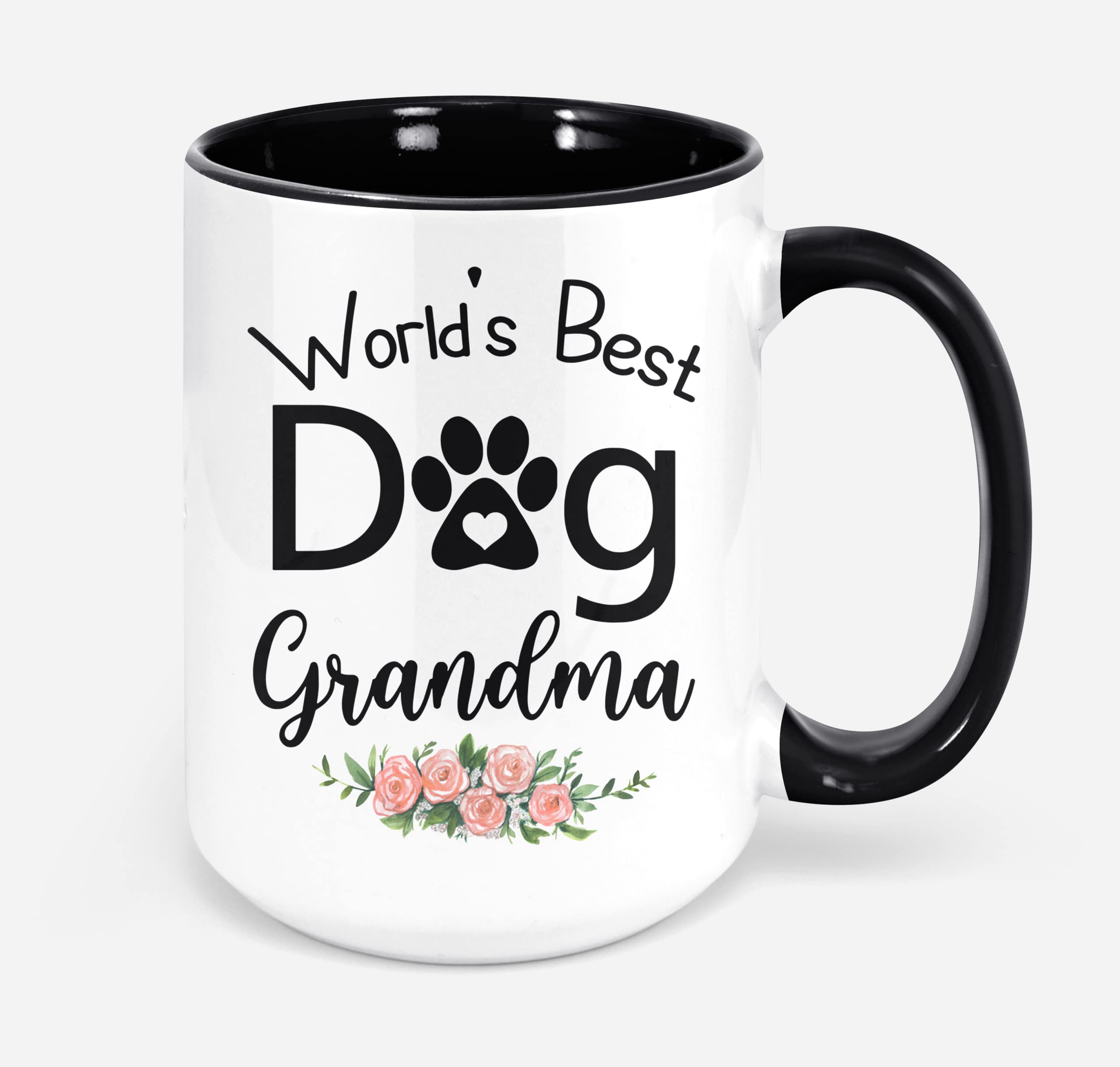 Worlds Best Dog Grandma Coffee Mug Gift For Dog Lover Pet Lover Mug Fur Parents Gif 11oz (11oz, Black #1)
