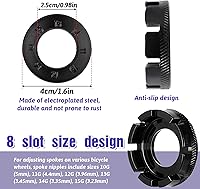 Vista 5 de 7 llaves de radios de bicicleta, herramienta de llave dinamométrica de radios de acero para llantas de bicicleta, kit correcto de llanta