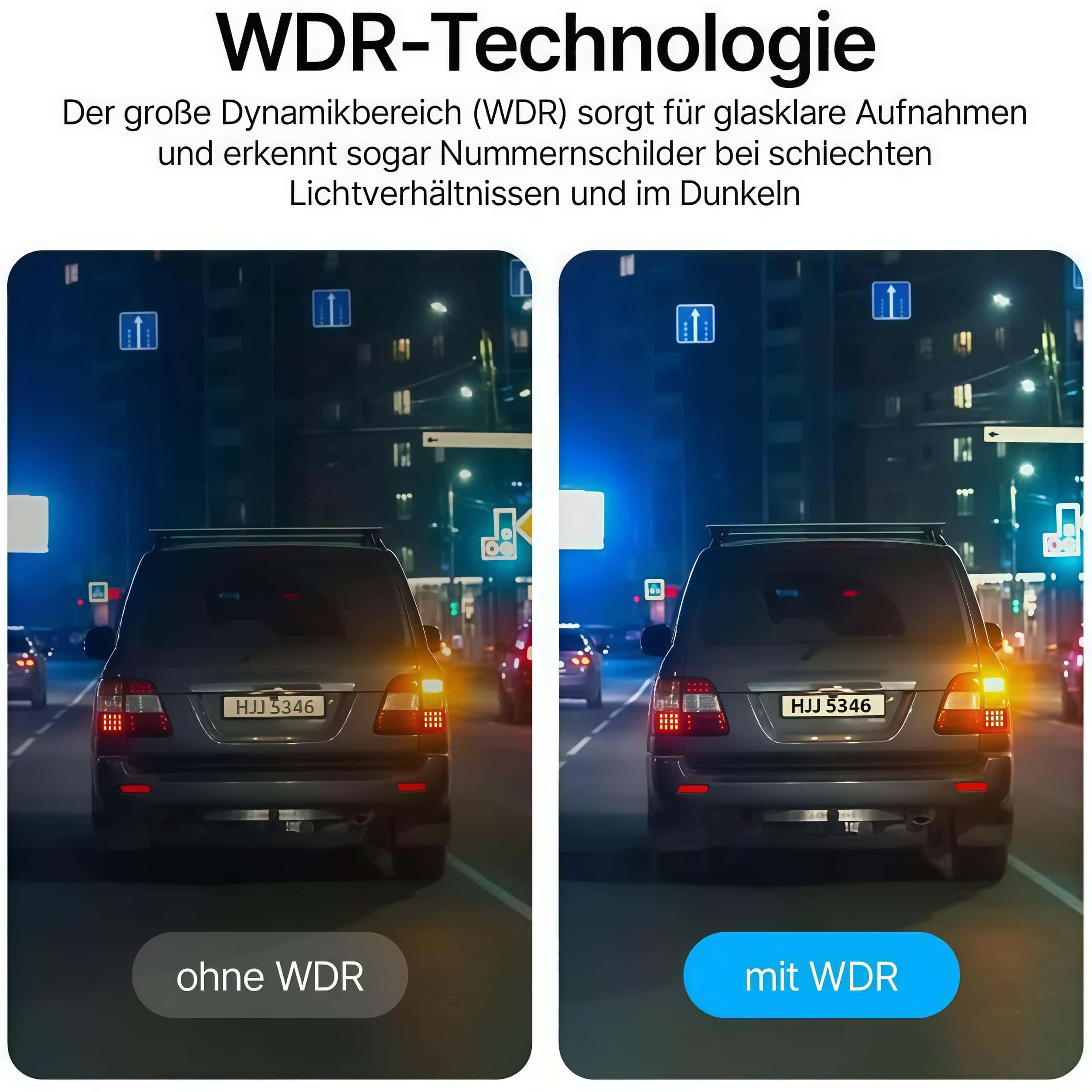 4K Dashcam mit 3,94" Bildschirm/Vorne & hinten/Autokamera mit 170° Weitwinkelansicht/Nachtsicht/Parküberwachung Vorne Und Hinten Mit Parküberwachung Für Unterwegs (Schwarz A,32G)
