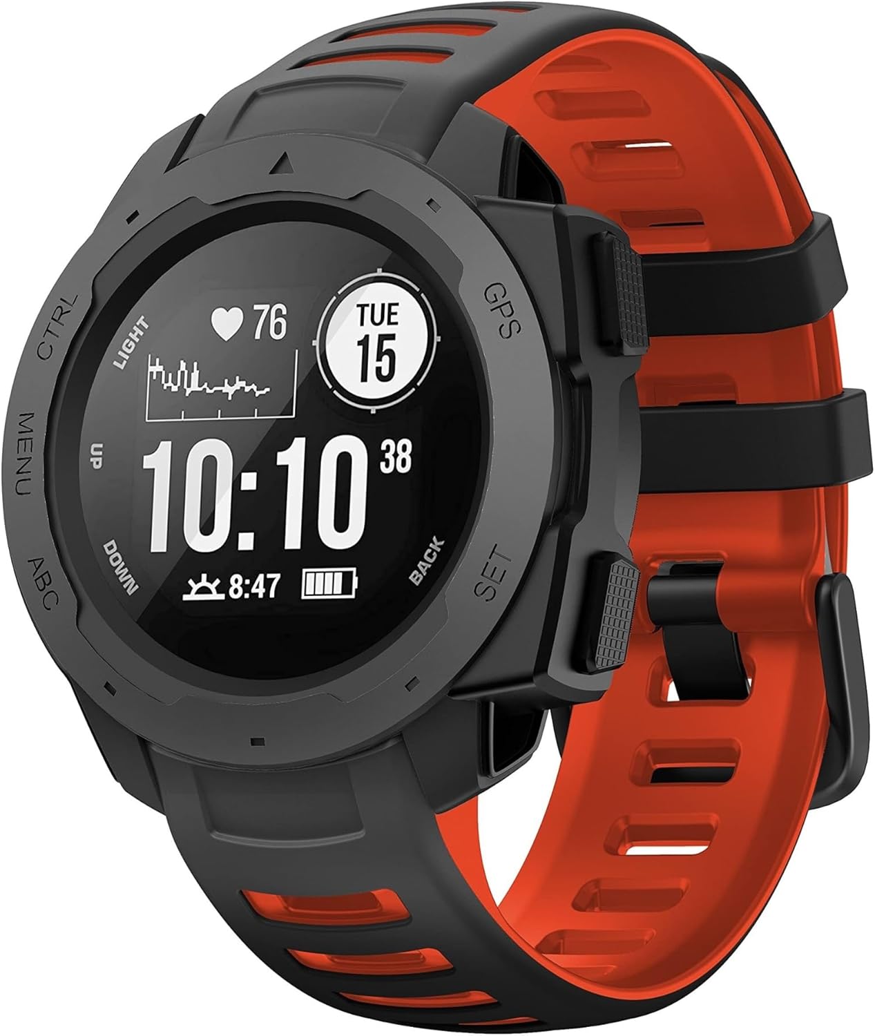 DASEB For Instinct Band Silicone Replacement Watch Band Compatible with Garmin Instinct 2/ Solar/Tactical 22mm watchbands