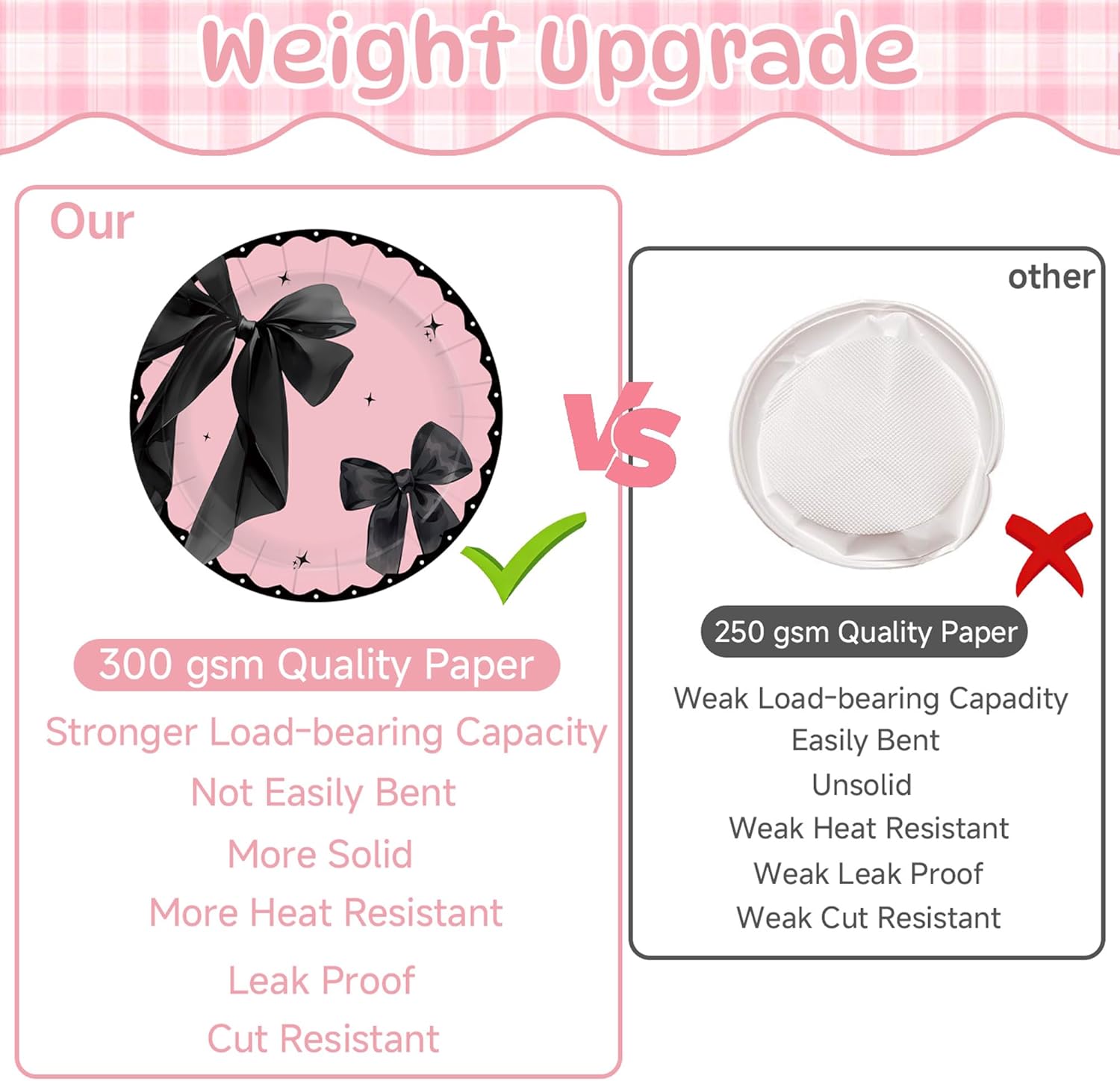 Pink Black Bow Birthday Party Decorations, 237PCs Coquette Birthday Decorations Include Happy Birthday Bow Banner Balloons Bow Plates Napkins Cups Tablecloth for Girl (Pink and Black)