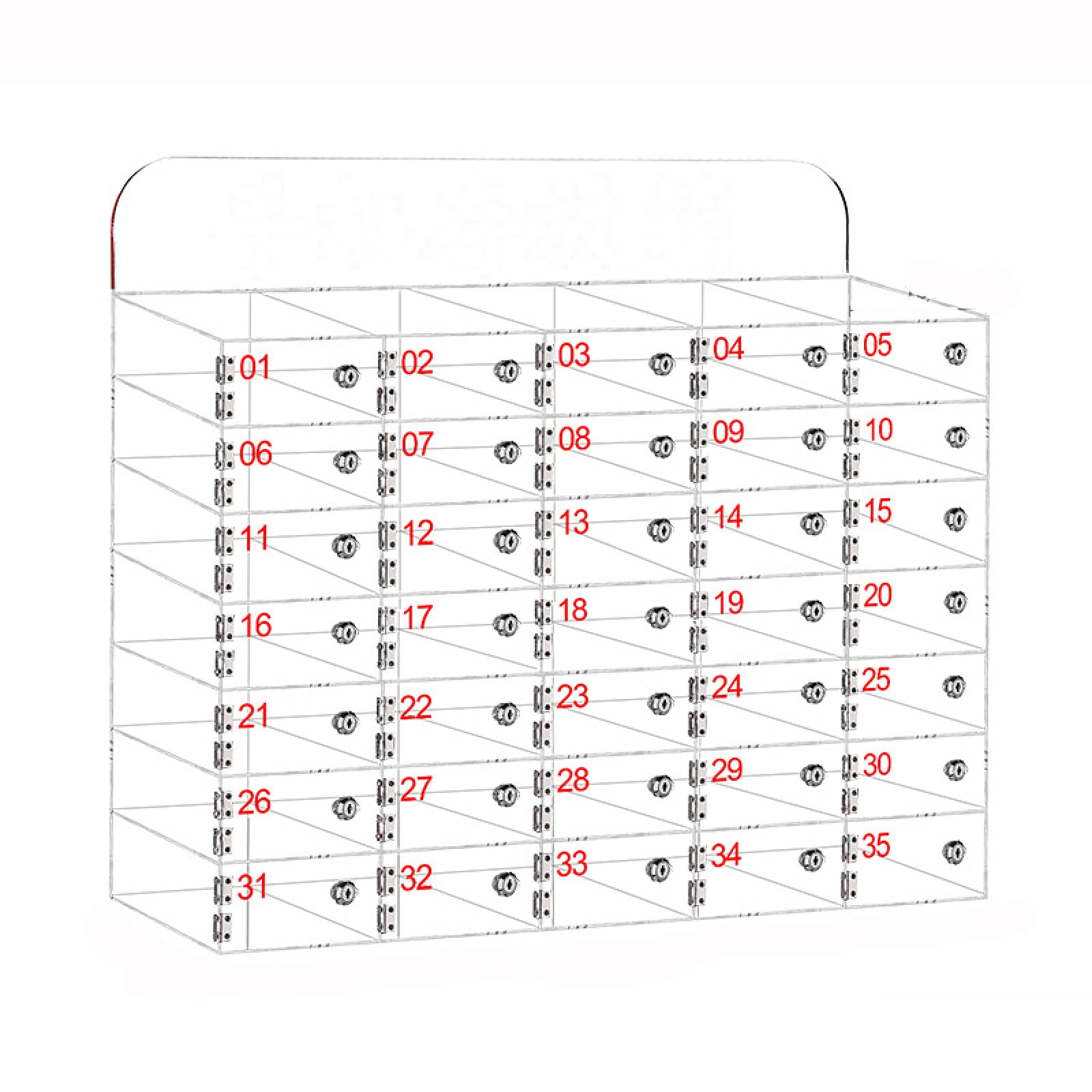 Handy-Schließkasten mit Schlüssel, Acryl, zur Wandmontage, transparent, für Büro, Schule, Klassenzimmer, Fabrik, sichere und sichere Handy-Sicherheitsbox (C 35)