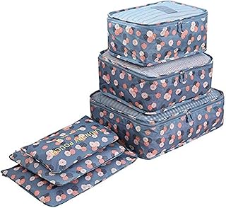 Dragon 6 Pcs/set Travel Suitcase Closet Divider Container Storage Bag Set for Clothes Tidy Organizer Packing Cubes Laundry Bag Luggage Packing Cube Organizer Personal Hygiene Kits Travel Bags