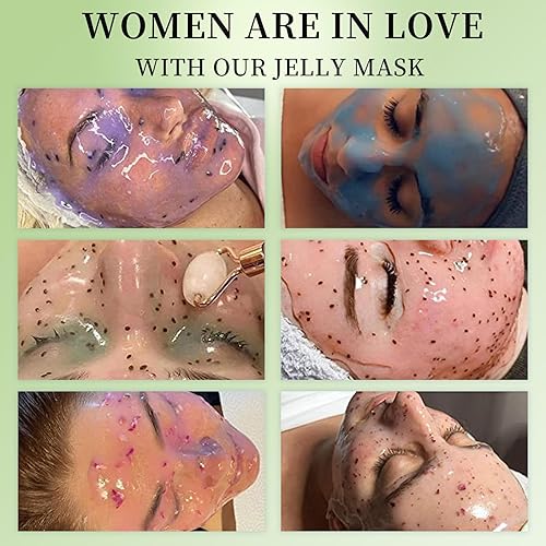 Miniatura 2 de Mascarilla de gelatina en polvo para el cuidado de la piel facial de rosa búlgara, mascarilla profesional de gelatina despegable, hidratante,