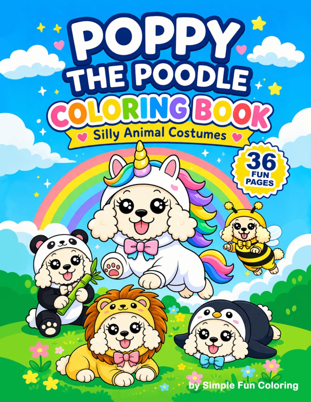 Poppy the Poodle Coloring Book: A Cute Puppy Coloring Book of Silly Animal Costumes