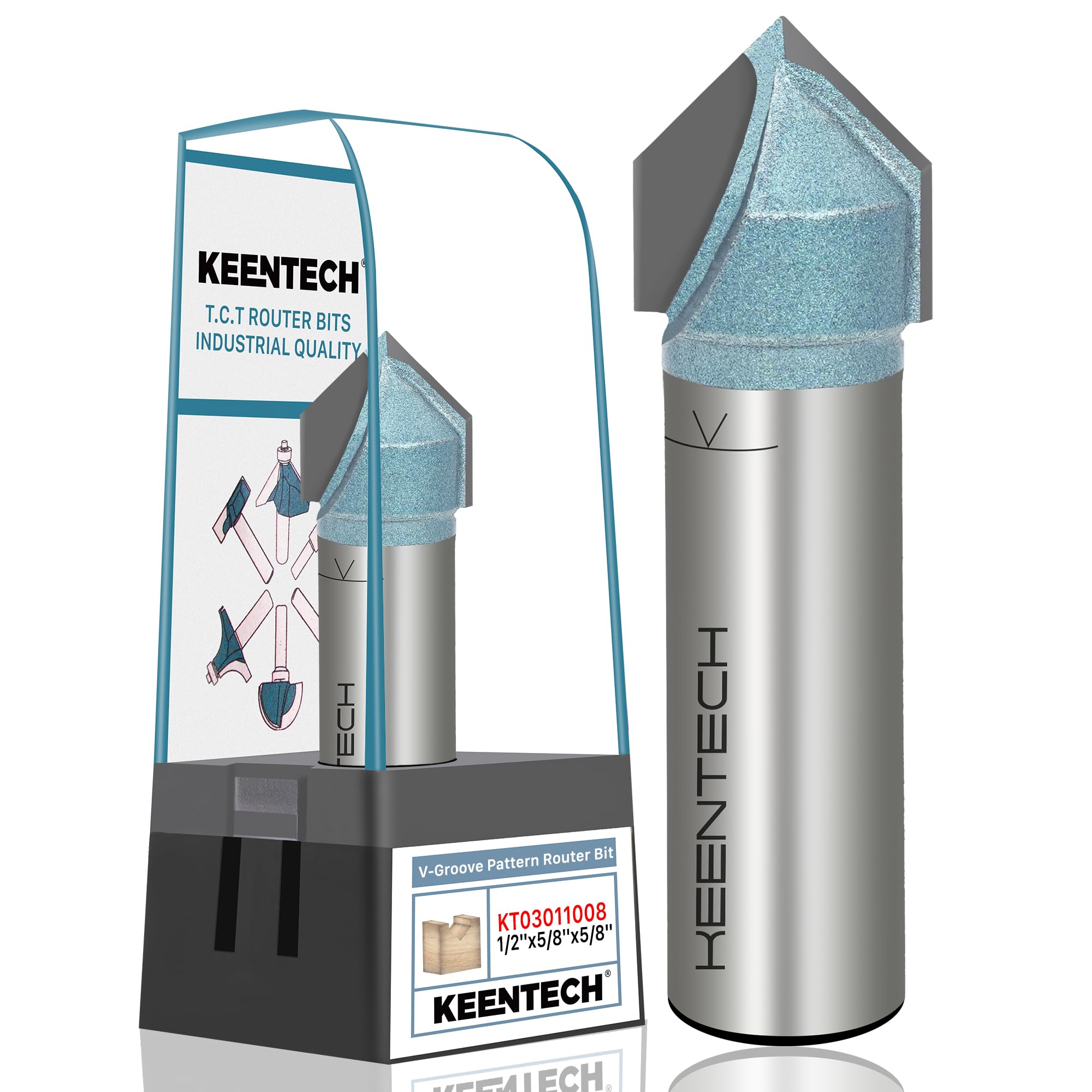 KEENTECH 90 Degree V Groove Router Bit -11
