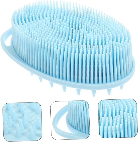 Miniatura 5 de Vaguelly Sensory Brush with Soft Silicone Bristles for Bath Dual Sided Body Scrubber with Hanging Hook Gentle Exfoliating and Sensory Training Safe