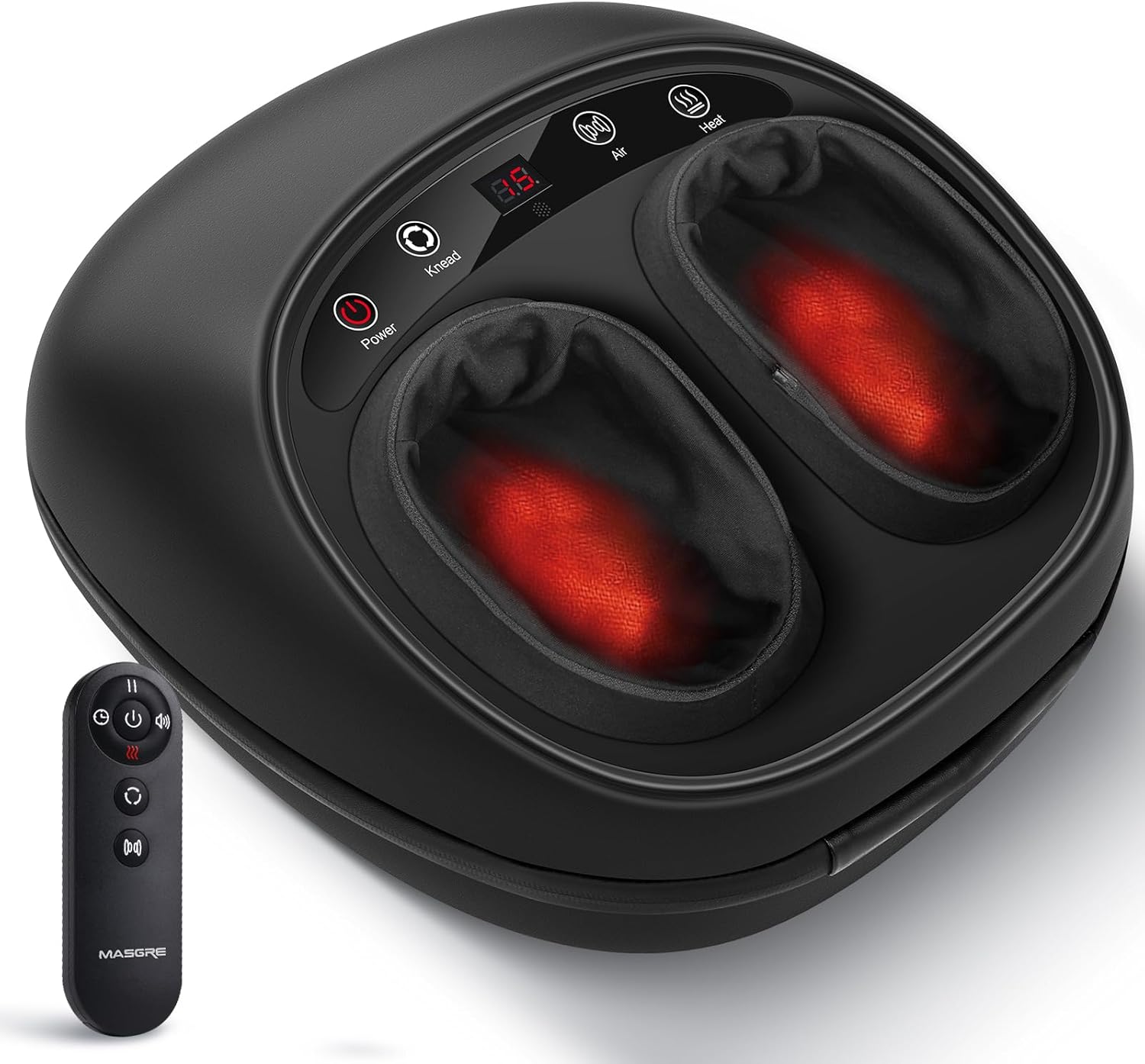 Foot Massager with Heat, Deep Kneading Therapy Compression, Shiatsu Feet Massager Machine for Plantar Fasciitis, Neuropathy Pain, Birthday Gifts for Women Mom Men Dad