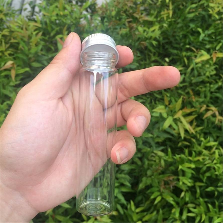 ローマンガラス　取手付小瓶　送料込み1223 2-075-02 ねじ口瓶丸型（デュラン（R）） 黒キャップ付 250mL