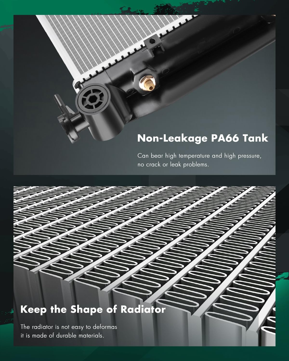 SCITOO Automotive Replacement Engine Radiators Assembly for Toyota Corolla, Matrix & for Pontiac Vibe 2003 2004 2005 2006 2007 2008, L4 1.8L, Replace 2428