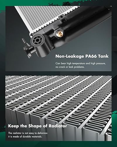 Vista 278 de SCITOO Radiador 2839 apto para Jeep 2006-2010 para Jeep para Commander 3.7L 2005-2010 para Jeep para Grand Cherokee 3.7L 2005-2009 para Jeep