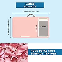 Vista 5 de LAPGEAR Home Office Lap Desk with Device Ledge, Mouse Pad, and Phone Holder - Pink - Fits up to 15.6 Inch Laptops - Style No. 91584 Blush Pink