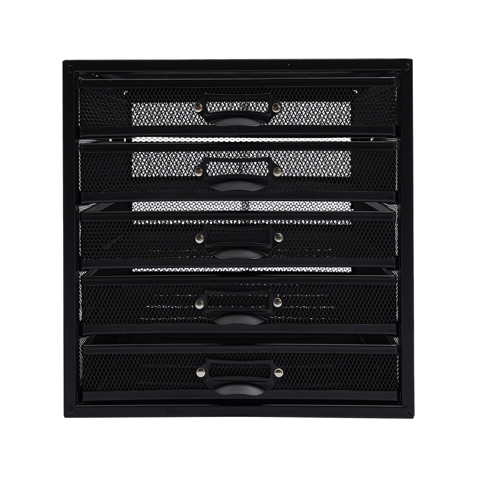 Organizer da scrivania in ferro da ufficio, a 5 livelli, con cassetti multifunzionali, per cancelleria, in rete rimovibile, 27,5 x 35,4 x 28,3 cm