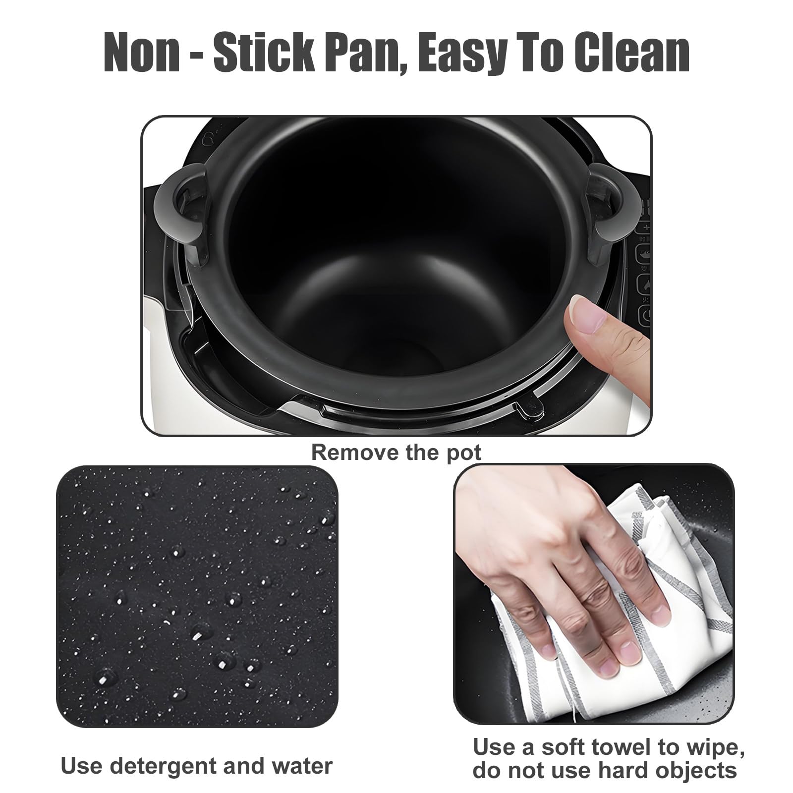 Robot Cucina Professionale 6 L, con Rotazione A 360°, Saltare in Padella, Stufati E Altre Preparazioni Culinarie, 1000 W, Cucina Professionale 6 L, Coperchio Wok Smart Touch