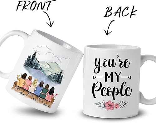 Miniatura 19 de Gossby Taza de café personalizada para mejor amiga, regalo personalizado para mejor amiga con diseño, nombre, Navidad, cumpleaños, regalo de amistad