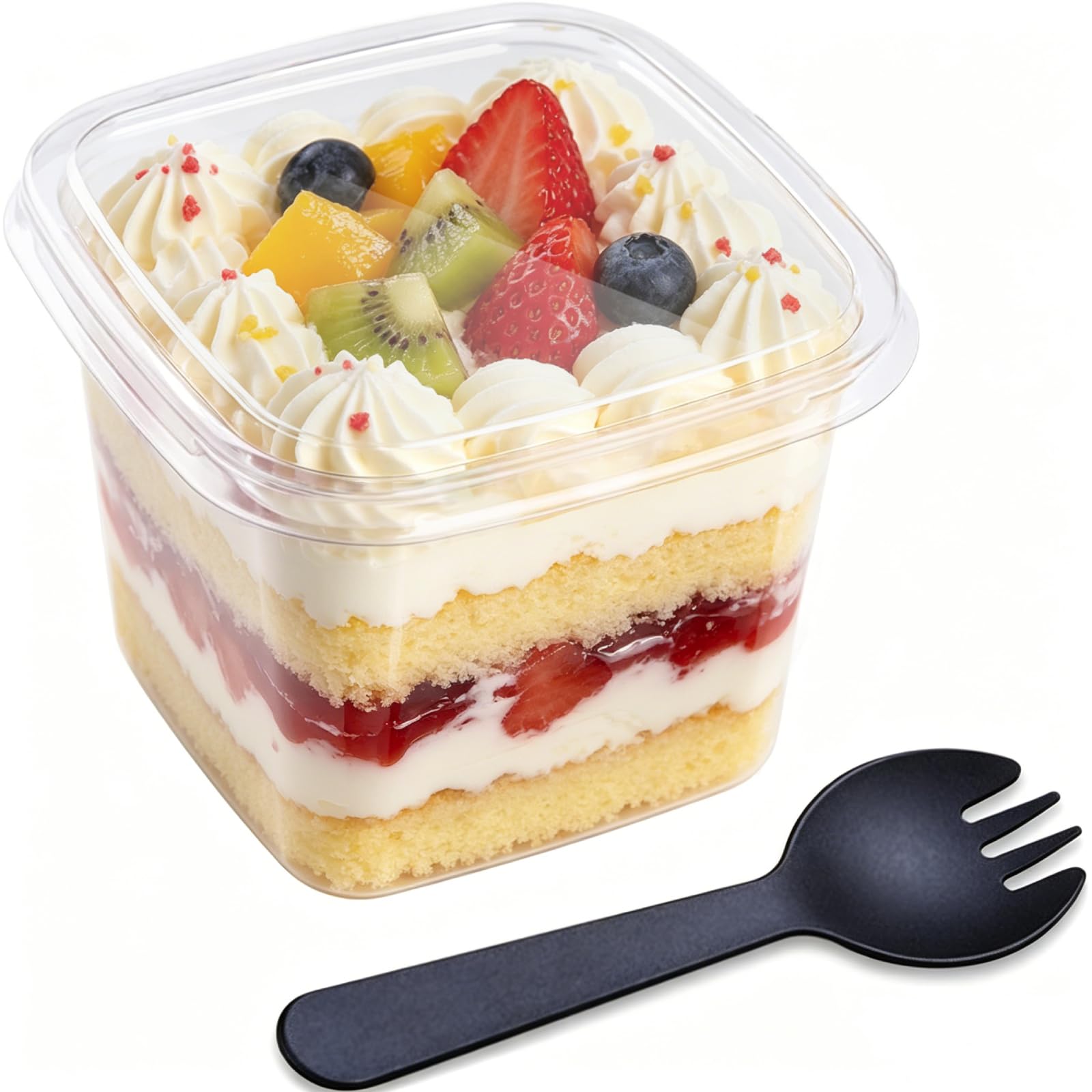 TOFLEN 50Ct Square Dessert Cups