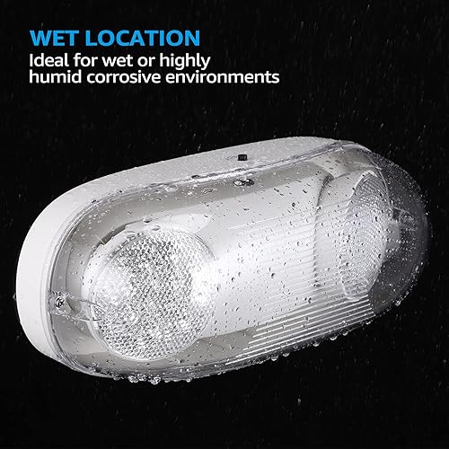 Miniatura 2 de LEONLITE Iluminación LED de emergencia, luz de emergencia de ubicación húmeda con batería de respaldo, luces de salida comerciales para negocios, 2