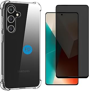 Capa Capinha Case Anti-Impacto Transparente Premium Silicone + Película de Privacidade em Ceramica 9D para Samsung Galaxy S23