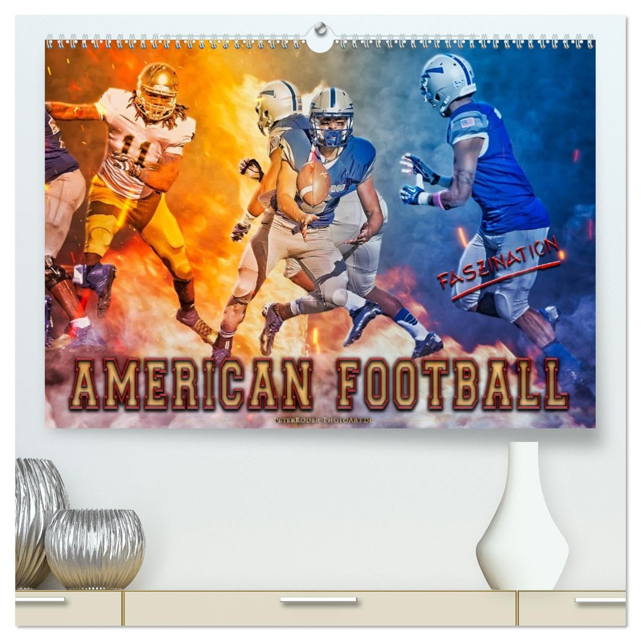 Faszination American Football (hochwertiger Premium Wandkalender 2026 DIN A2 quer), Kunstdruck in Hochglanz: American Football, faszinierender Teamsport. (CALVENDO Sport)