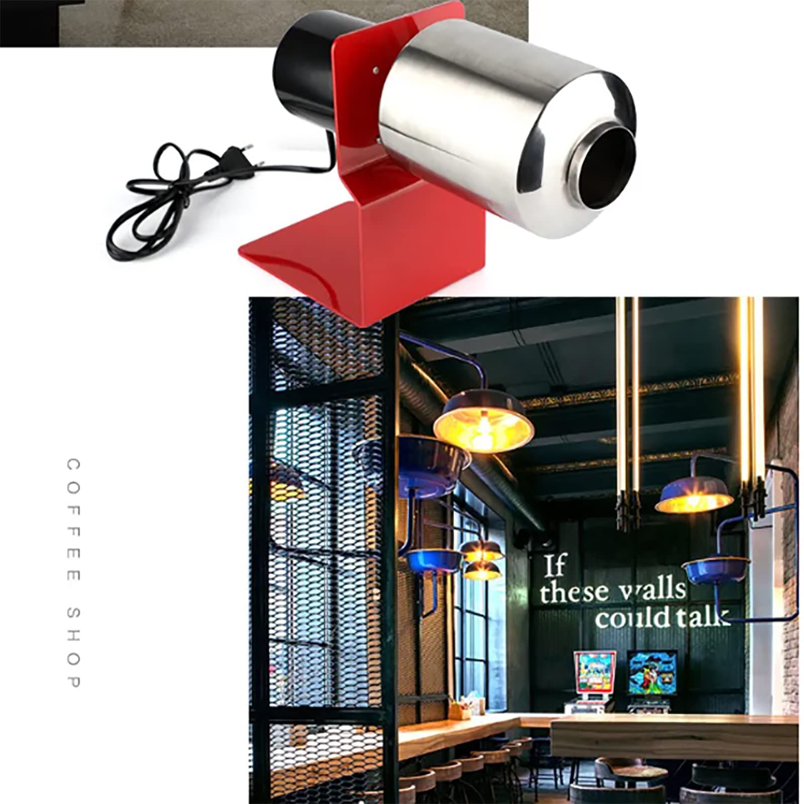 Amazon.co.jp : 電動コーヒー焙煎機 ステンレスドラム式コーヒー豆焙煎