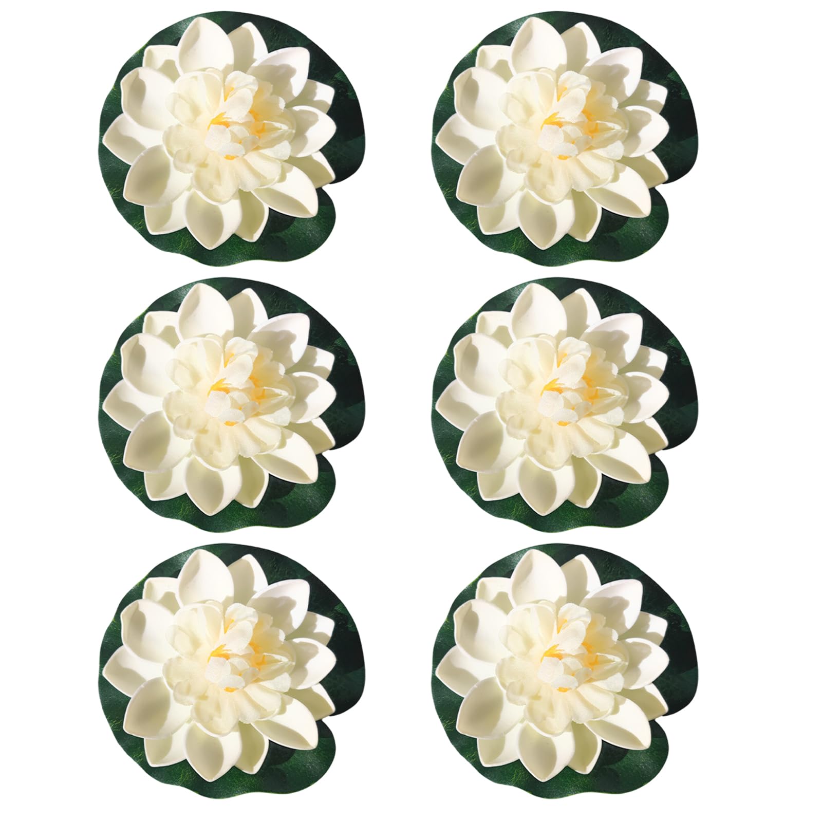 Lotus Flowers Lotus Flower Decor, 6PCS Artificial Floating Flowers, 3.9'' Realistic Water Lily for Garden Pond Aquarium Wedding Decor