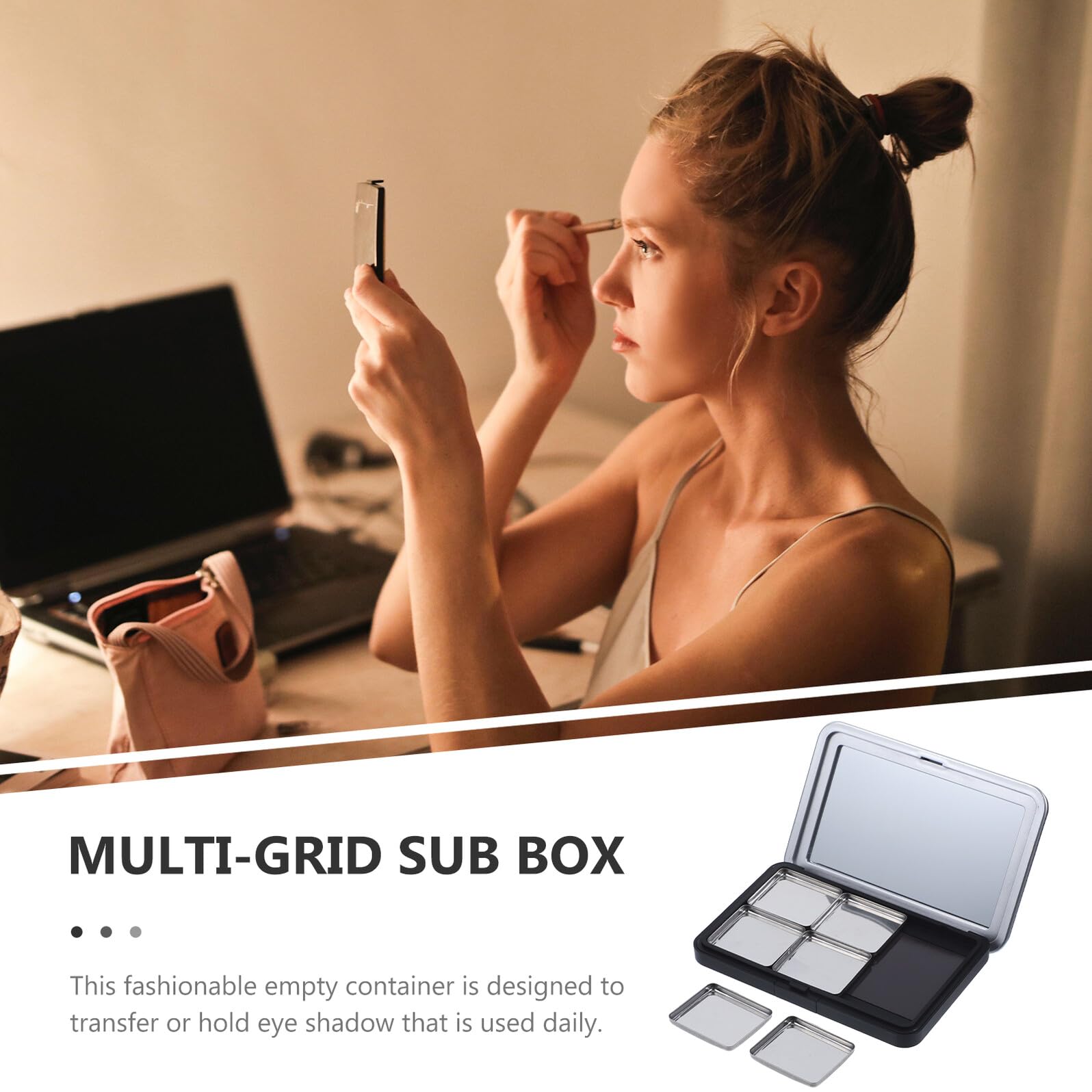 Palette Occhi Vuota Magnetica Opaca 2 Set per Make-up Fai-da-te | Contenitore Refillabile, Leggero per Viaggio e Display, Capacità Ampia, per Moglie e Fidanzata