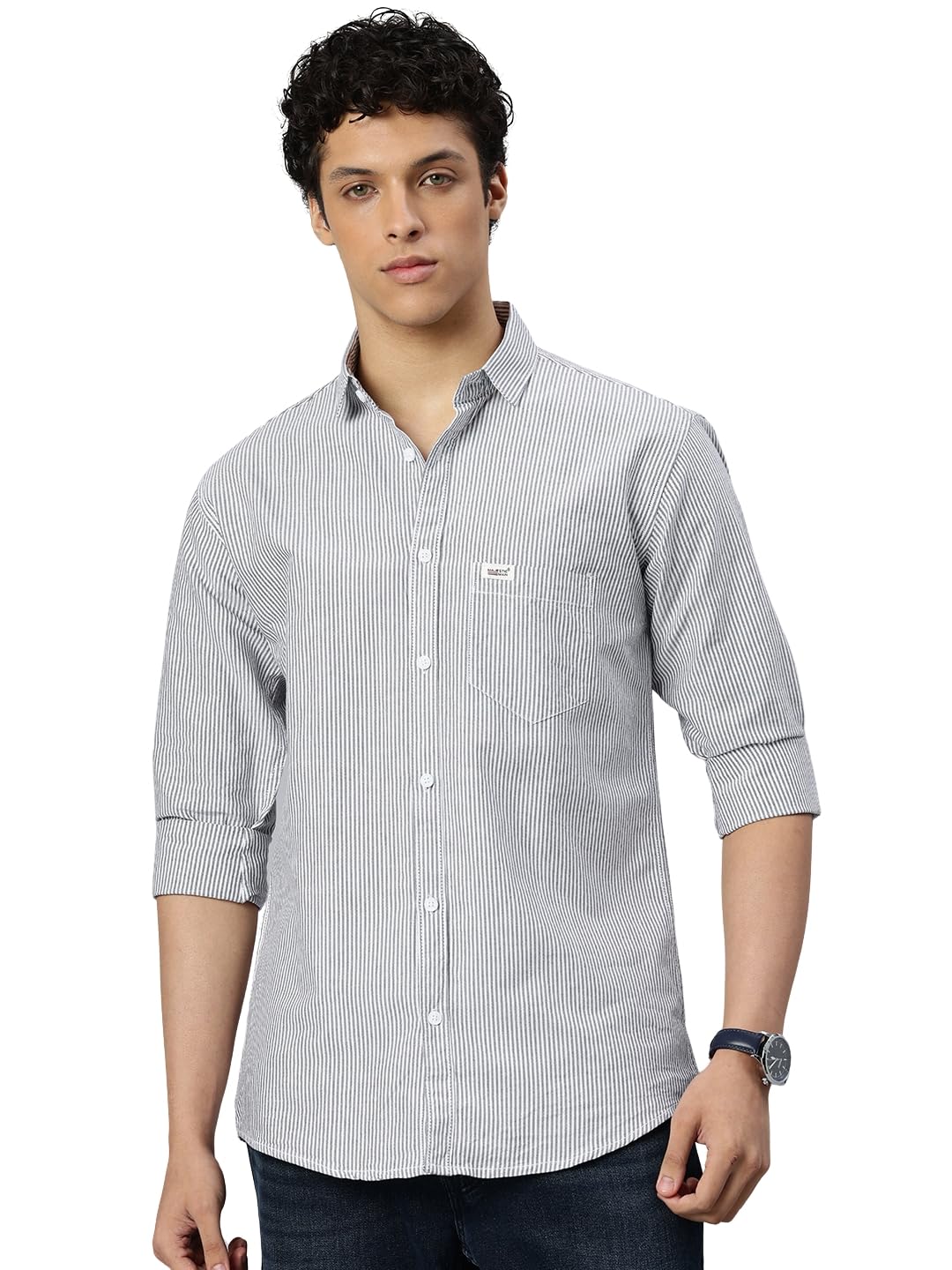 majestic man Men’s Pure Cotton Striped Casual Shirt | Regular Fit Full Sleeve Shirt with Pocket-picture-16