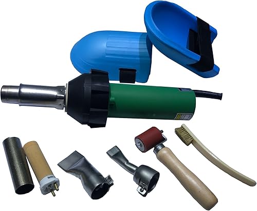 Pistola de aire caliente para soldador de plástico de 1600 W, herramienta de mano de soldadura de vinilo Kit de pistola de calor (kit de pistola de
