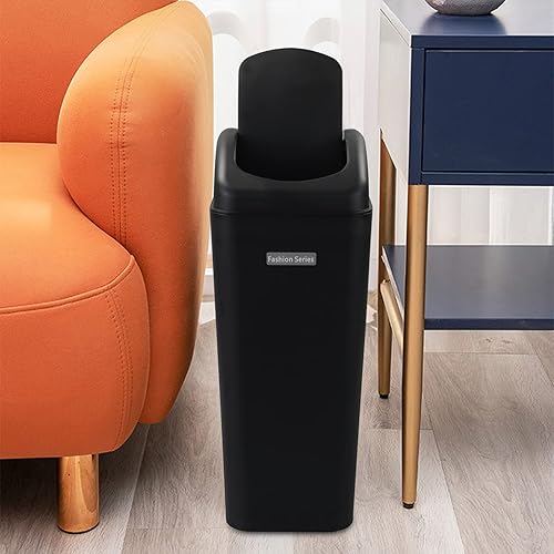 Miniatura 6 de Contenedor de basura de 3.5 galones13 litros, pequeño contenedor de reciclaje delgado para el hogar, baño, dormitorio, oficina, debajo del