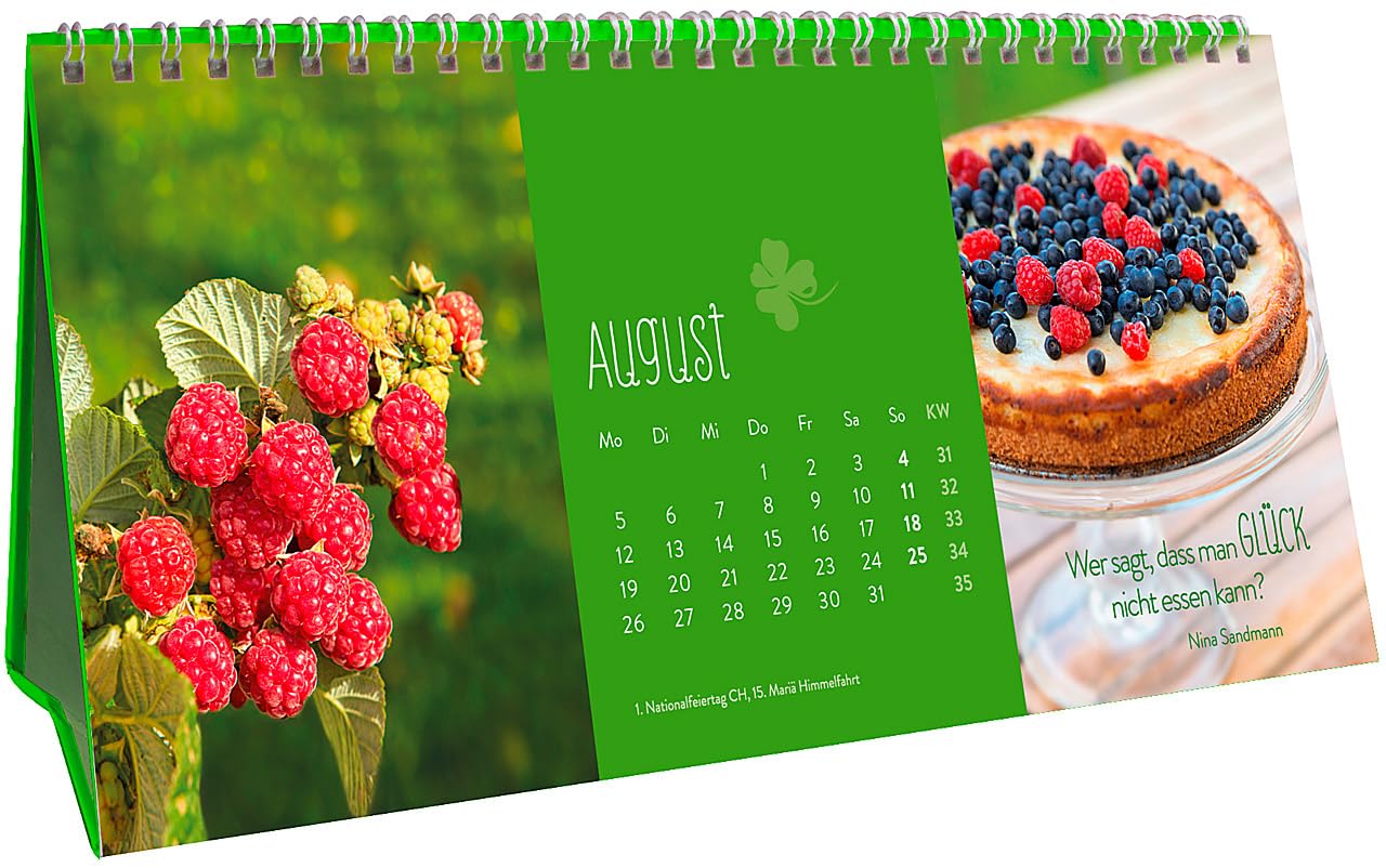Glücksmomente für jeden Tag 2019: 3-teiliger Tischkalender mit Monatskalendarium
