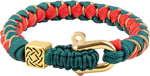Pulsera de cuerda de paracaídas para hombres y mujeres, pulsera de amistad tejida a mano, hermosa y cómoda, la pulsera de supervivencia es el mejor