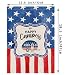Happy Campers Garden Flags Vertical Double Sided Star Stripe Flag Outdoor Decorations Camping Trailer RV Yard Sign Banner 12.5 x 18 Inch